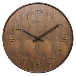Dizajnové nástenné hodiny 3096br Nextime Wood Medium 35cm