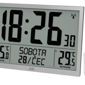 Digitálne rádiom riadené XL hodiny JVD RB9412.2