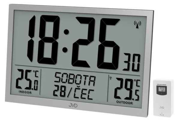 Digitálne rádiom riadené XL hodiny JVD RB9412.2